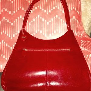 Monsac Scarlet red Italian leather purse